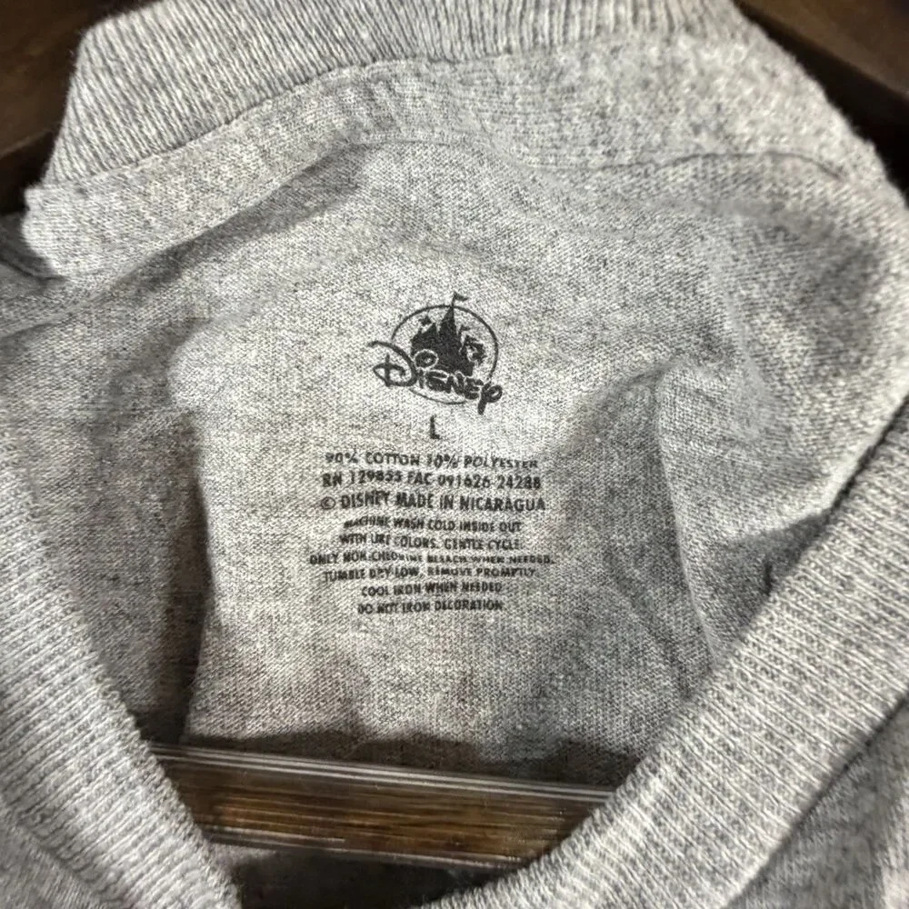 Walt Disney World MICKEY MOUSE Distressed Graphic T-Shirt Gray Men’s Size L